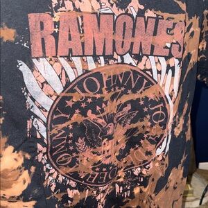 Ramones Black and Brown Tie-Dye Short Sleeve Tee